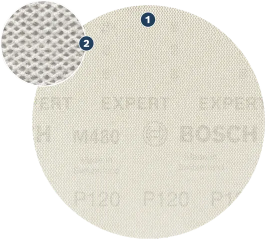 Bosch砂网盘，细磨料表面。