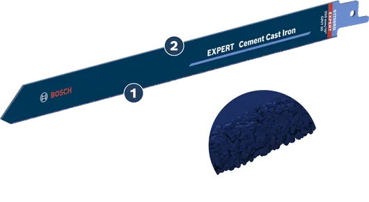 BoschEXPERT 水泥铸铁金刚石锯片，用于切割。