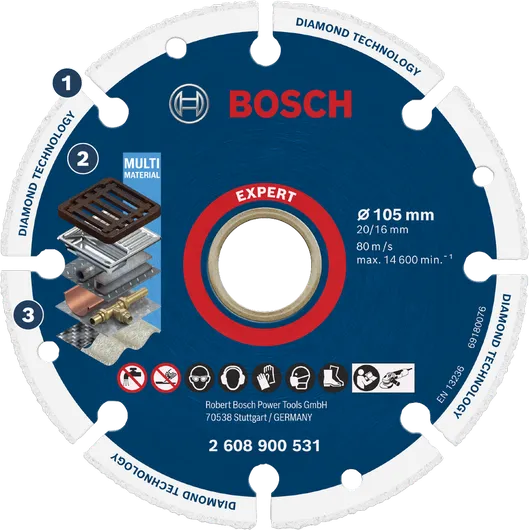 BoschEXPERT 金刚石金属切割片 105 毫米。