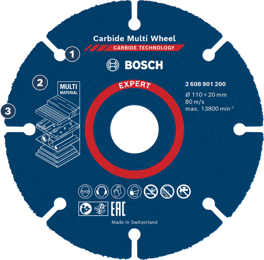 Bosch碳化钨多功能砂轮，适用于切割多种材料。