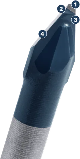 Bosch瓷砖钻头，带尖头硬质合金钻尖。