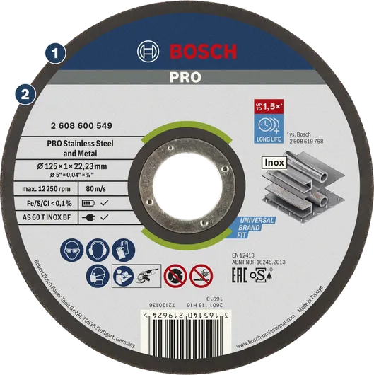 BoschPRO 不锈钢和金属切割片。