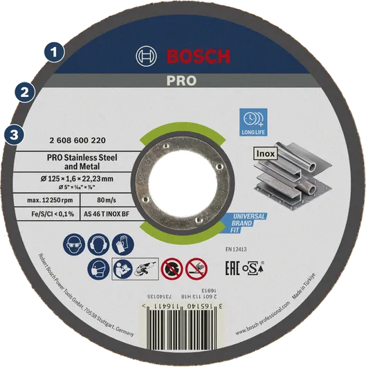 BoschPRO 不锈钢和金属切割片。