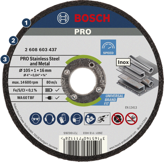 BoschPRO 不锈钢和金属切割片。
