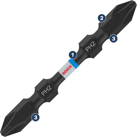 Bosch双头PH2螺丝刀头。