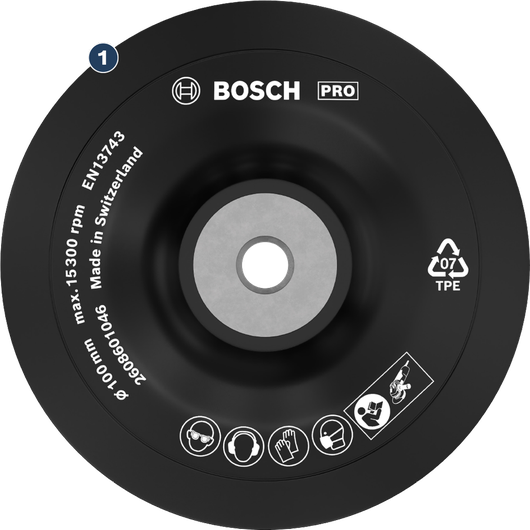 BoschPRO 软质背垫 100 毫米，适用于角磨机。