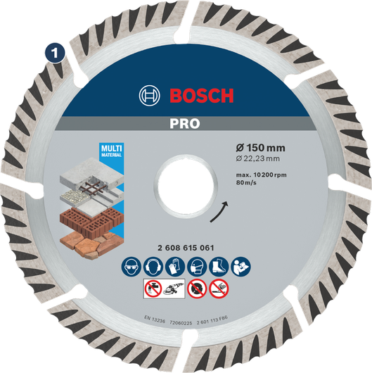 BoschPro 多用途金刚石切割片 150mm。