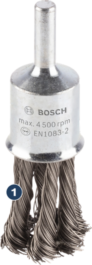 Bosch钢丝杯刷，用于表面清洁。