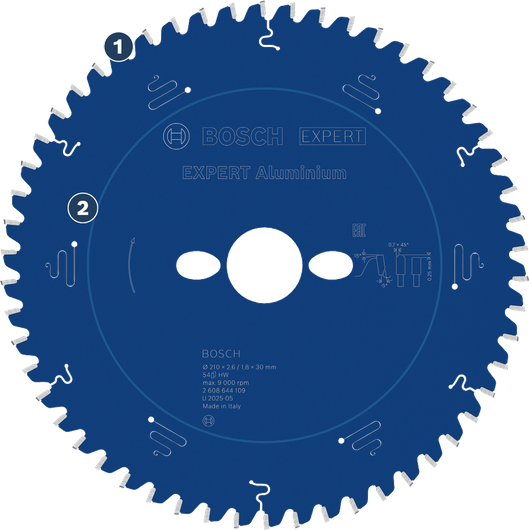 BoschExpert 铝制圆锯片，用于切割金属。