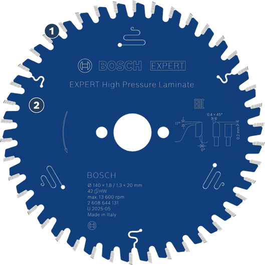 BoschExpert 高压层压板圆锯片。