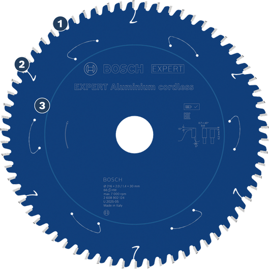 BoschExpert 铝制无绳圆锯片。