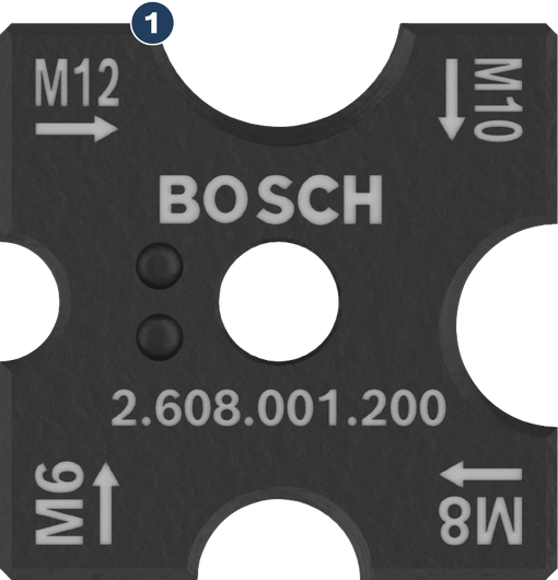 BoschPRO M6、M8、M10、M12 螺纹切割模具套装。
