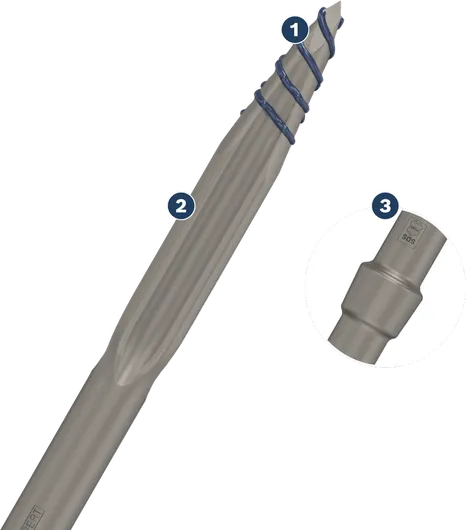 BoschExpert SDS Plus-7X 钻头，带硬质合金钻尖。