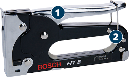 BoschHT 8 手持式订书机，适用于 4-8 毫米订书钉。