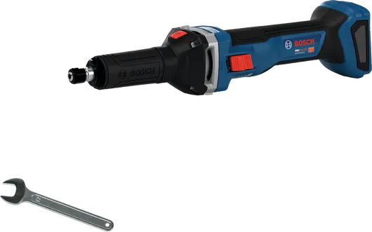 BoschGGS18V-28LS 无绳直角研磨机，带扳手。