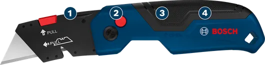 Bosch折叠刀，SK5钢刀片。