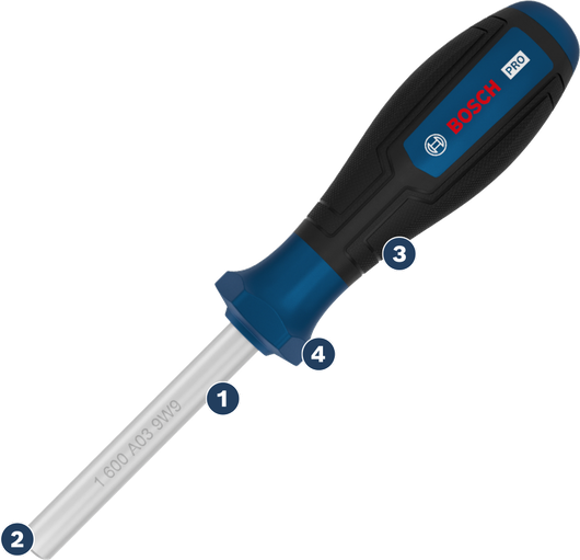 BoschPRO 带人体工学手柄的螺丝刀。