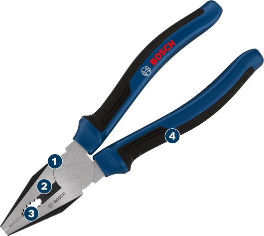 Bosch180 毫米多组件手柄组合钳。