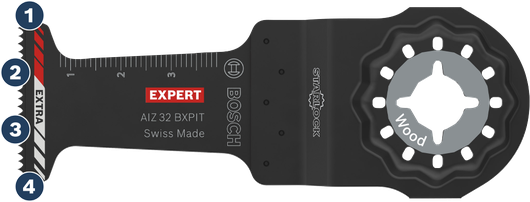 BoschExpert AIZ 32 BXPIT Starlock 木材切割刀片。