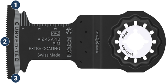 BoschStarlock AIZ 45 APIB 多材质往复锯片。