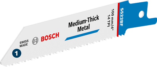 BoschS522BF 往复锯片，适用于中等厚度的金属。