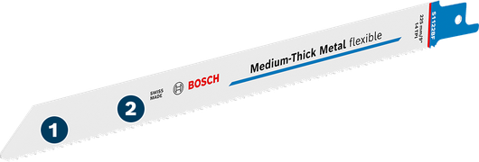 Bosch中等厚度金属柔性往复锯片。