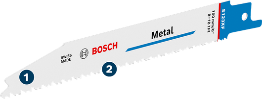 BoschS123XF 往复锯片，用于金属切割。