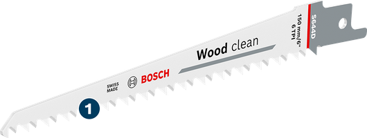 BoschS644D 木材清洁型往复锯片，用于快速切割木材。