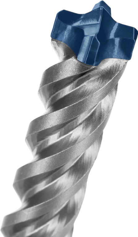 BoschSDS plus-5X 冲击钻头，带四个切削刃。