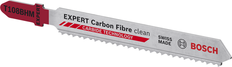 BoschEXPERT 碳纤维清洁型 T108BHM 曲线锯片，带硬质合金齿。