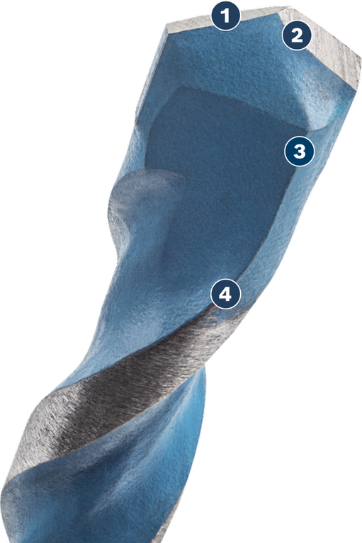 BoschEXPERT SDS plus-7X 钻头，带硬质合金钻尖。