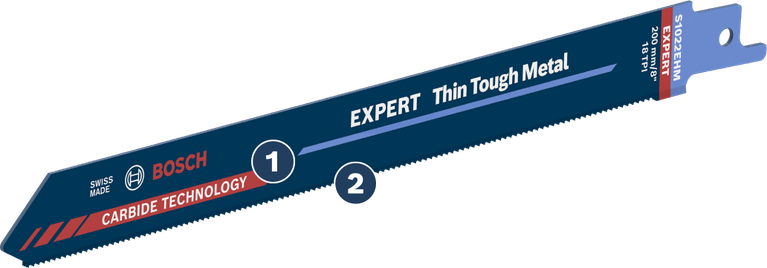 BoschEXPERT 超薄坚韧金属 S 1022 EHM 锯片。
