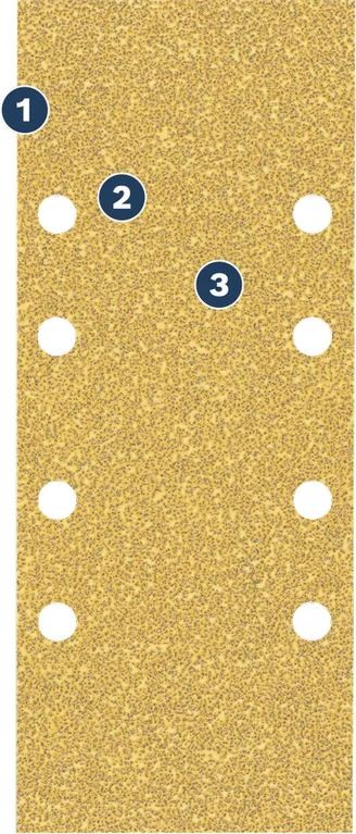 Bosch矩形砂纸，带除尘孔。