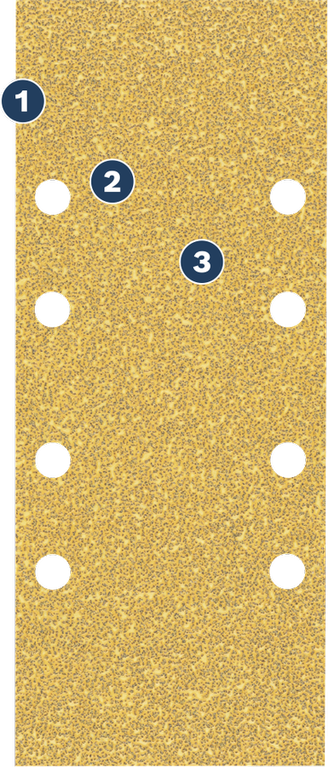 Bosch矩形砂纸，带除尘孔。