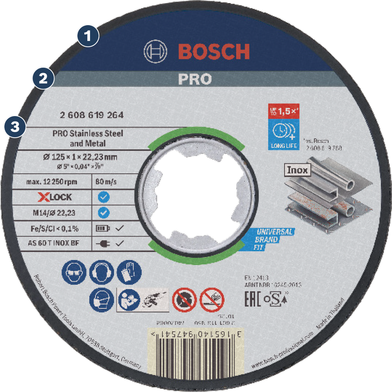 BoschPRO 不锈钢和金属切割片。