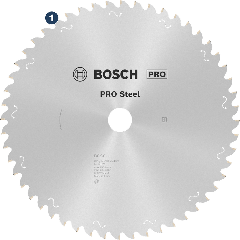 BoschPRO 钢制圆锯片，用于金属切割。