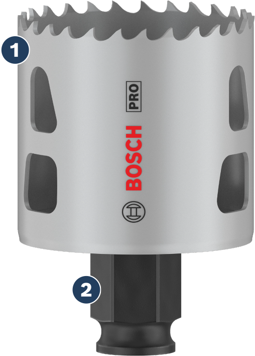 BoschPRO 开孔锯，切割齿速度快。