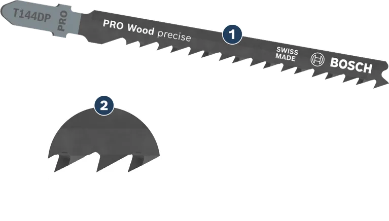BoschT144DP PRO 木工精密曲线锯片，可实现干净利落的木材切割。