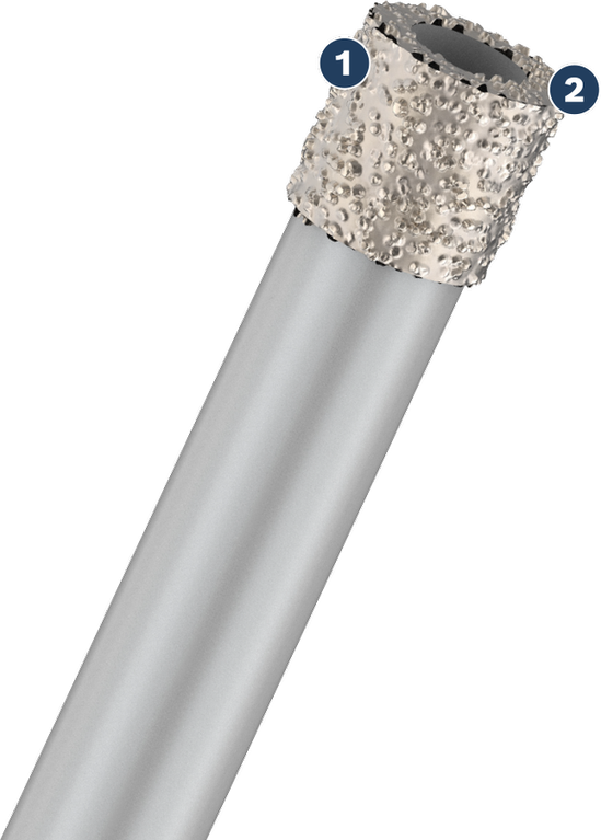 Bosch硬质合金砂轮开孔器，适用于瓷砖和石材。