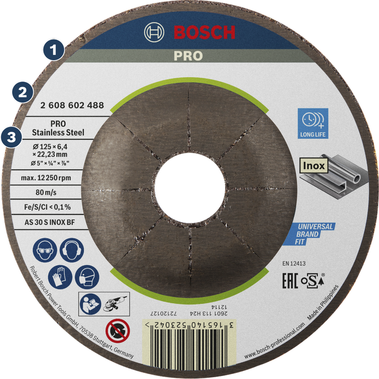 Bosch专业级不锈钢角磨机切割片。