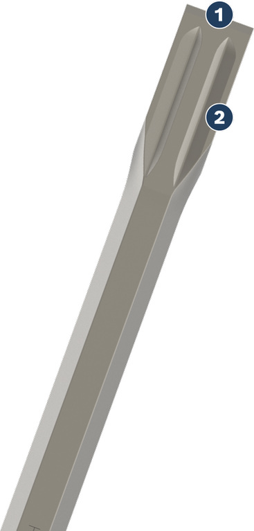 BoschSDS max 平凿，采用优化切削刃。