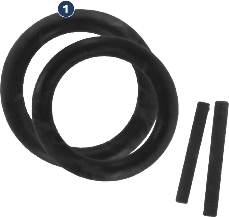 Bosch备用O型圈和蜘蛛形联轴器套装。