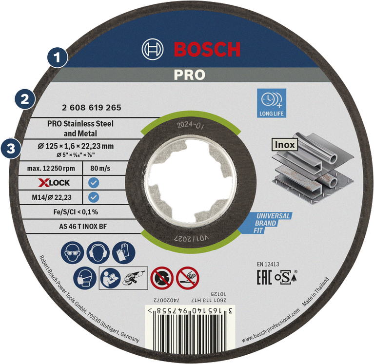 BoschPRO 不锈钢和金属切割片。
