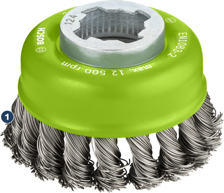 BoschPRO 不锈钢 X-Lock 杯刷 75 毫米。