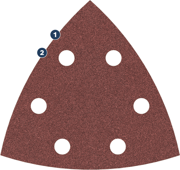 Bosch多功能工具专用砂纸，带除尘孔。