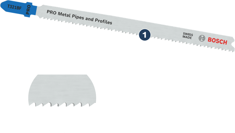 BoschT321BF 金属管材及型材用曲线锯片。