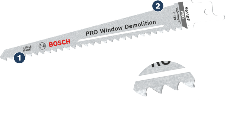 BoschPRO 窗户拆除往复锯片。