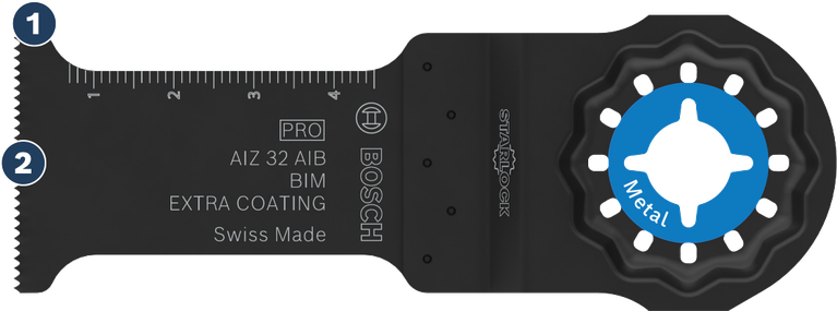 BoschAIZ 32 AIB BIM 金属切割刀片。