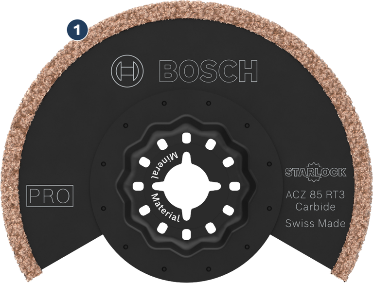 BoschACZ 85 RT3 硬质合金星形锁紧切割刀片。