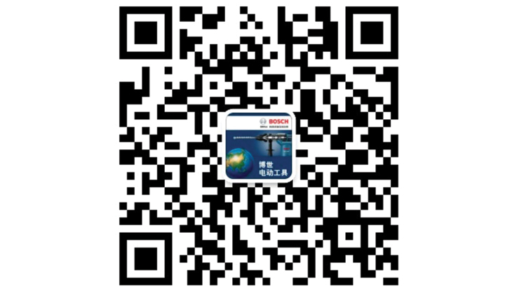 一个用于博世专业工具的二维码，中央有一个标志。